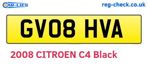 GV08HVA are the vehicle registration plates.