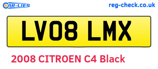 LV08LMX are the vehicle registration plates.