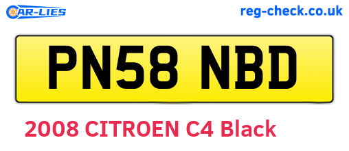 PN58NBD are the vehicle registration plates.