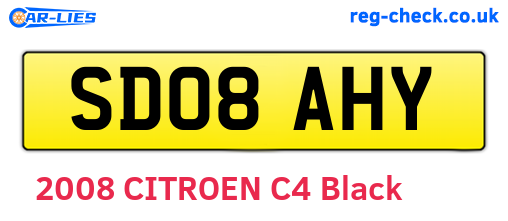 SD08AHY are the vehicle registration plates.