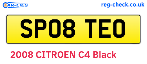 SP08TEO are the vehicle registration plates.
