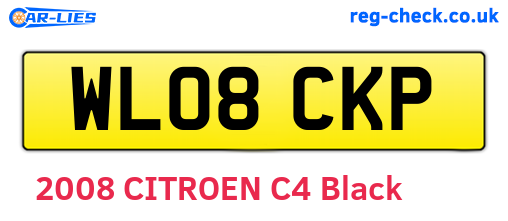 WL08CKP are the vehicle registration plates.