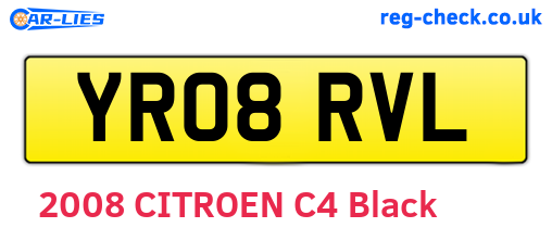 YR08RVL are the vehicle registration plates.