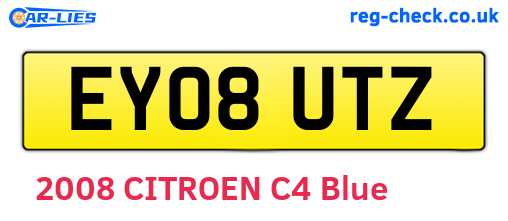 EY08UTZ are the vehicle registration plates.