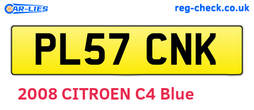 PL57CNK are the vehicle registration plates.