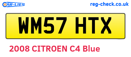 WM57HTX are the vehicle registration plates.
