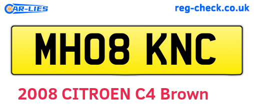 MH08KNC are the vehicle registration plates.