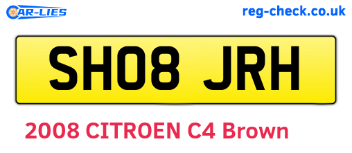SH08JRH are the vehicle registration plates.