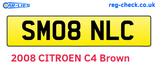 SM08NLC are the vehicle registration plates.