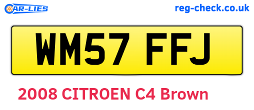 WM57FFJ are the vehicle registration plates.