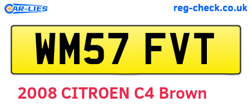 WM57FVT are the vehicle registration plates.