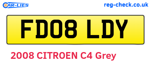 FD08LDY are the vehicle registration plates.