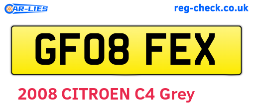 GF08FEX are the vehicle registration plates.