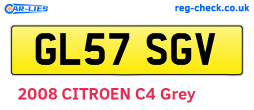 GL57SGV are the vehicle registration plates.