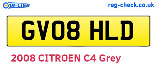 GV08HLD are the vehicle registration plates.