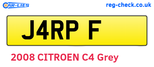 J4RPF are the vehicle registration plates.
