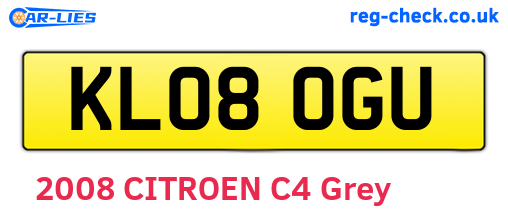 KL08OGU are the vehicle registration plates.