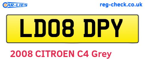 LD08DPY are the vehicle registration plates.