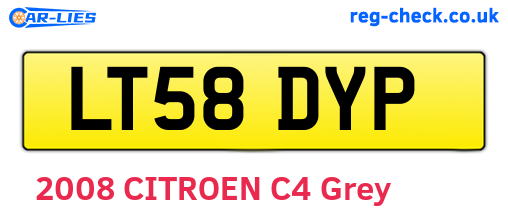 LT58DYP are the vehicle registration plates.