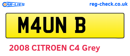 M4UNB are the vehicle registration plates.