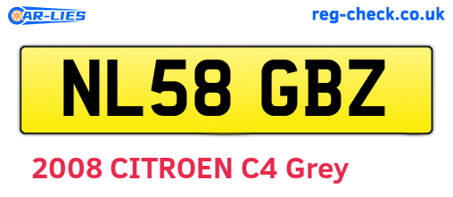 NL58GBZ are the vehicle registration plates.