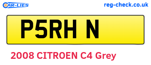 P5RHN are the vehicle registration plates.