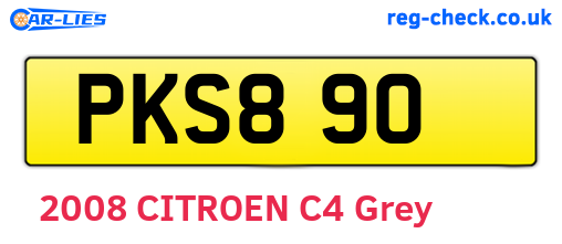 PKS890 are the vehicle registration plates.