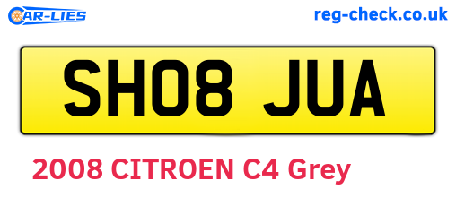 SH08JUA are the vehicle registration plates.