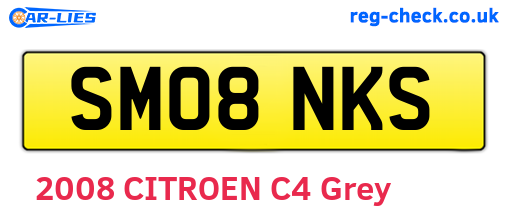 SM08NKS are the vehicle registration plates.