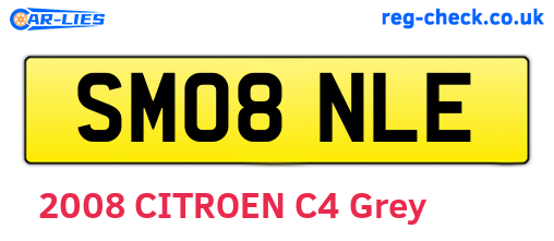SM08NLE are the vehicle registration plates.