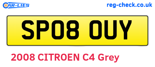 SP08OUY are the vehicle registration plates.