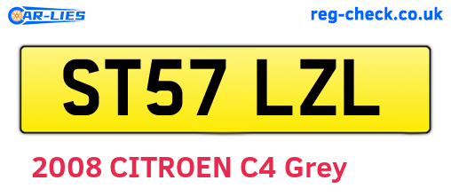 ST57LZL are the vehicle registration plates.