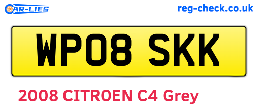 WP08SKK are the vehicle registration plates.