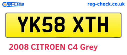 YK58XTH are the vehicle registration plates.