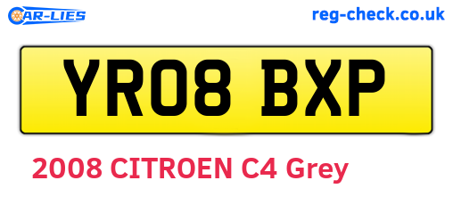 YR08BXP are the vehicle registration plates.