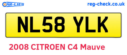 NL58YLK are the vehicle registration plates.