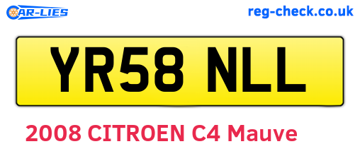 YR58NLL are the vehicle registration plates.