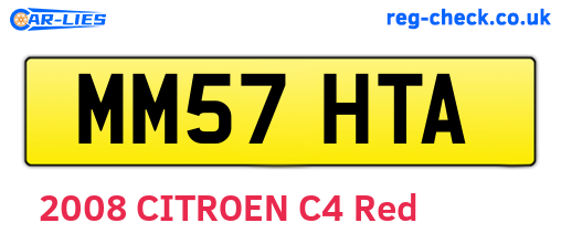 MM57HTA are the vehicle registration plates.