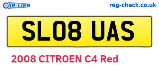 SL08UAS are the vehicle registration plates.