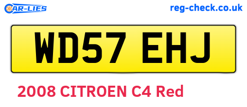 WD57EHJ are the vehicle registration plates.