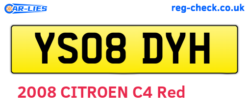 YS08DYH are the vehicle registration plates.