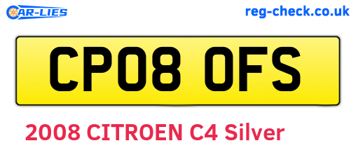 CP08OFS are the vehicle registration plates.