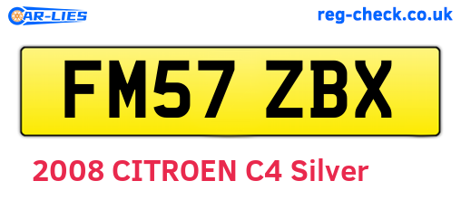 FM57ZBX are the vehicle registration plates.