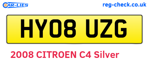 HY08UZG are the vehicle registration plates.