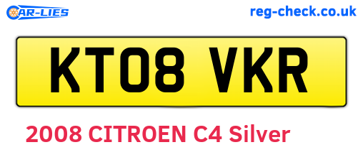 KT08VKR are the vehicle registration plates.