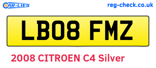 LB08FMZ are the vehicle registration plates.