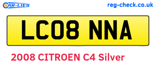 LC08NNA are the vehicle registration plates.