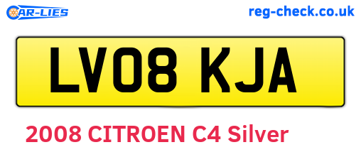 LV08KJA are the vehicle registration plates.