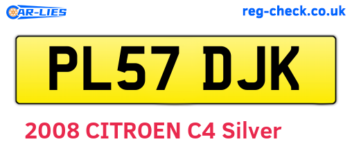 PL57DJK are the vehicle registration plates.