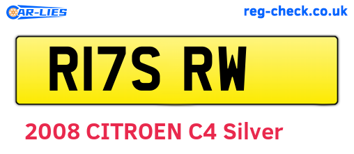 R17SRW are the vehicle registration plates.